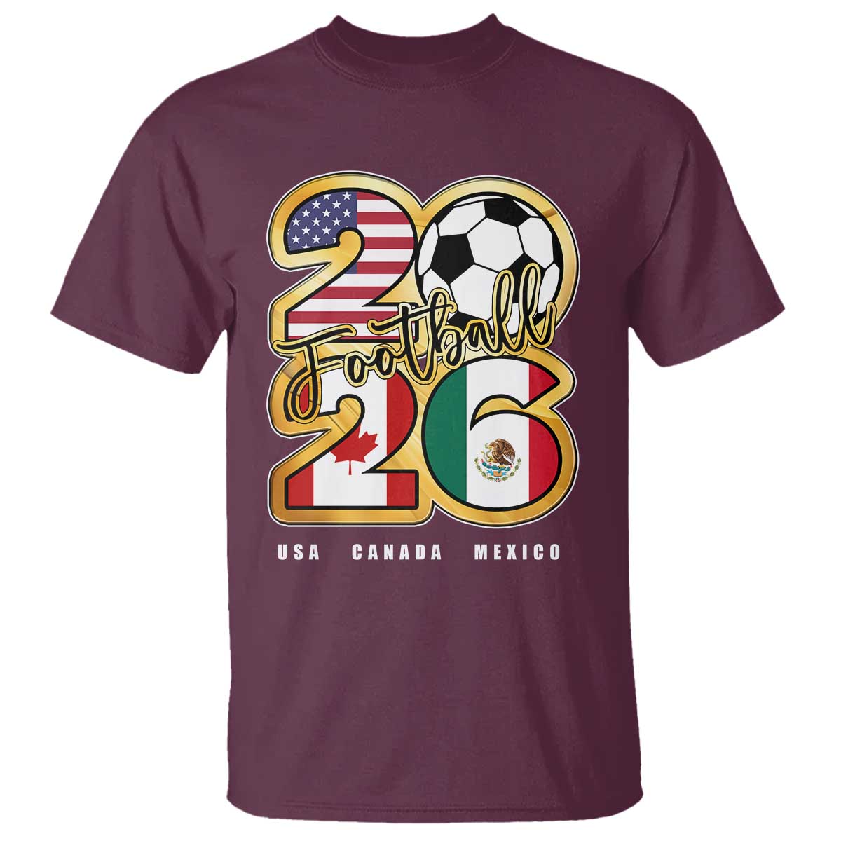 Soccer Football Lover T Shirt USA Canada Mexico Pride 2026