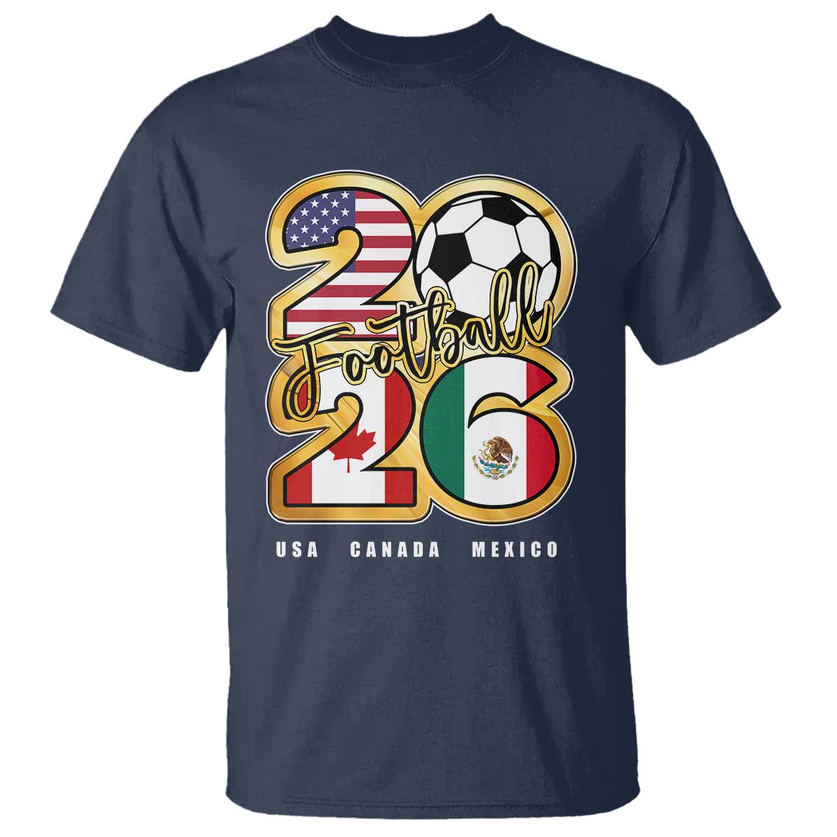 Soccer Football Lover T Shirt USA Canada Mexico Pride 2026