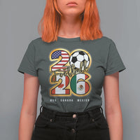 Soccer Football Lover T Shirt For Women USA Canada Mexico Pride 2026