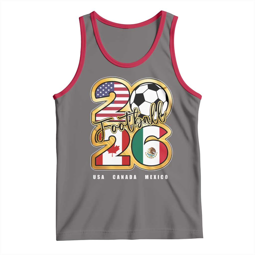 Soccer Football Lover Tank Top USA Canada Mexico Pride 2026