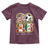 Soccer Football Lover Toddler T Shirt USA Canada Mexico Pride 2026