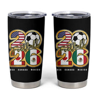 Soccer Football Lover Tumbler Cup USA Canada Mexico Pride 2026