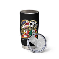 Soccer Football Lover Tumbler Cup USA Canada Mexico Pride 2026