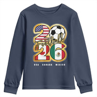 Soccer Football Lover Youth Sweatshirt USA Canada Mexico Pride 2026
