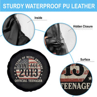 13th Birthday 2026 Spare Tire Cover Vintage 2013 Official Teenager 13 Years Of Being Awesome - Wonder Print Shop