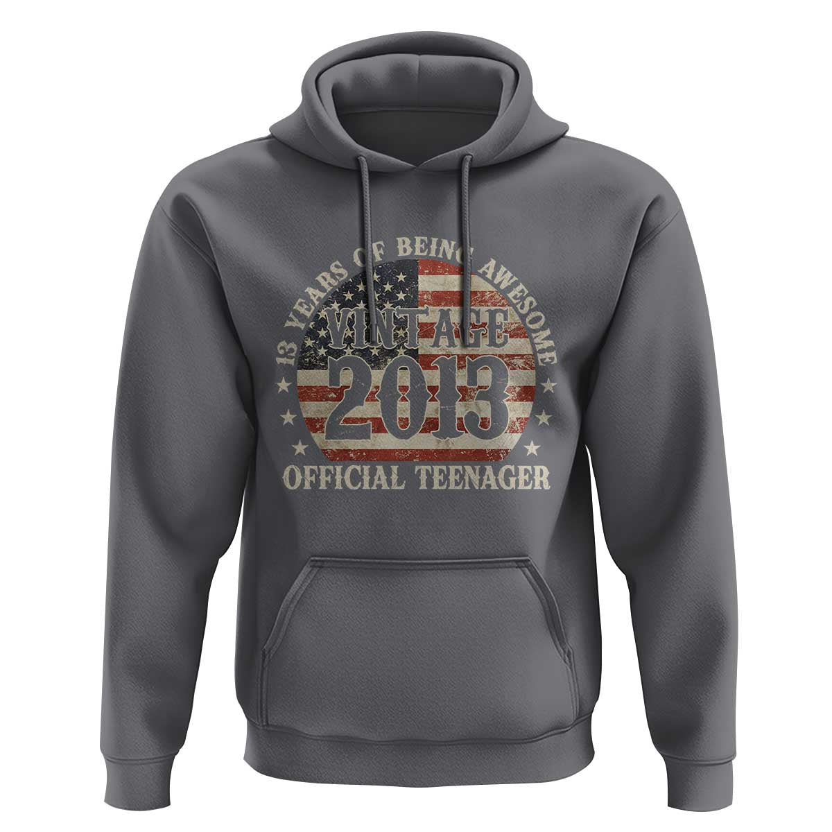 13th Birthday 2026 Hoodie Vintage 2013 Official Teenager 13 Years Of Being Awesome - Wonder Print Shop