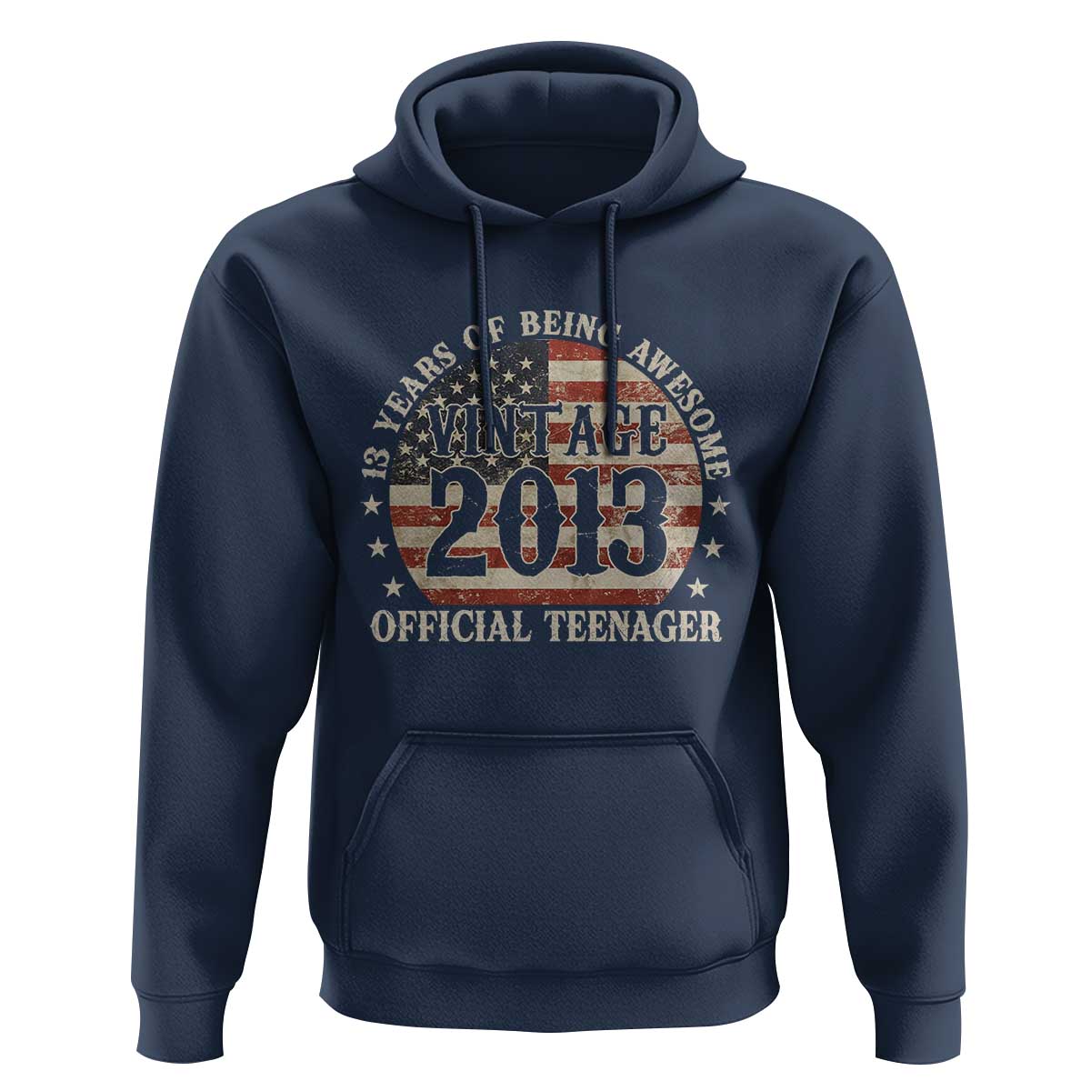 13th Birthday 2026 Hoodie Vintage 2013 Official Teenager 13 Years Of Being Awesome - Wonder Print Shop