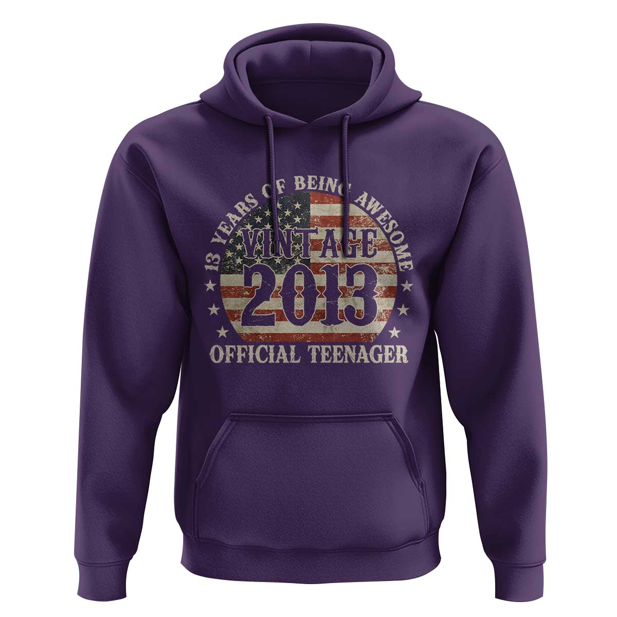13th Birthday 2026 Hoodie Vintage 2013 Official Teenager 13 Years Of Being Awesome - Wonder Print Shop