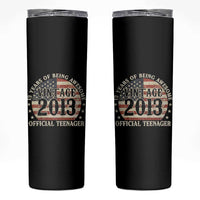 13th Birthday 2026 Skinny Tumbler Vintage 2013 Official Teenager 13 Years Of Being Awesome - Wonder Print Shop