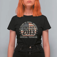 13th Birthday 2026 T Shirt For Women Vintage 2013 Official Teenager 13 Years Of Being Awesome - Wonder Print Shop
