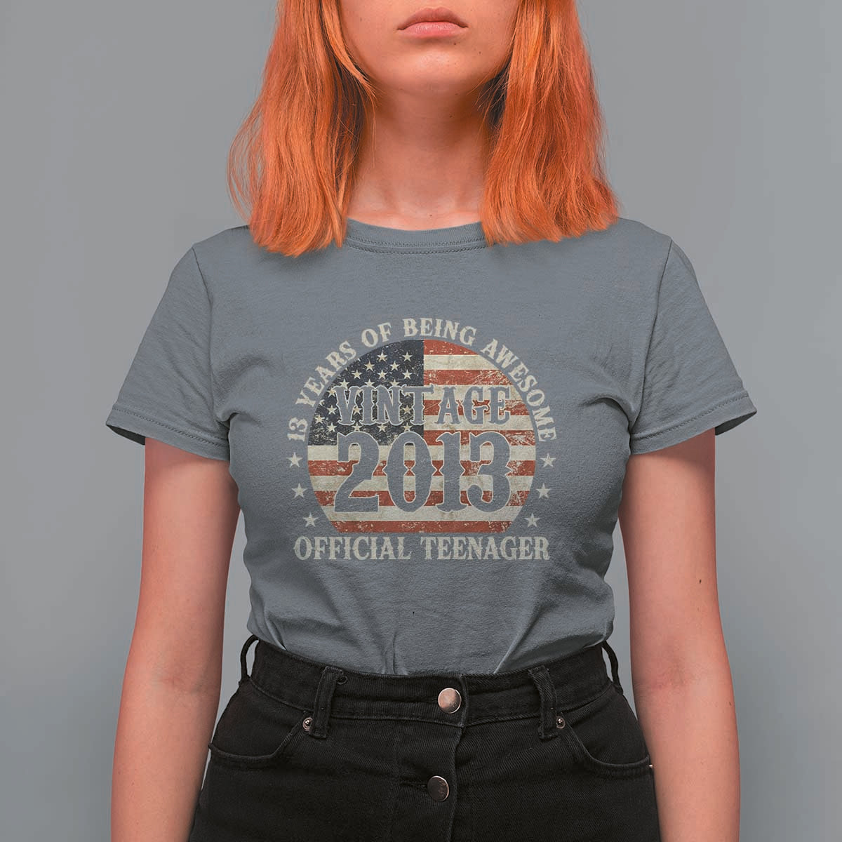 13th Birthday 2026 T Shirt For Women Vintage 2013 Official Teenager 13 Years Of Being Awesome - Wonder Print Shop