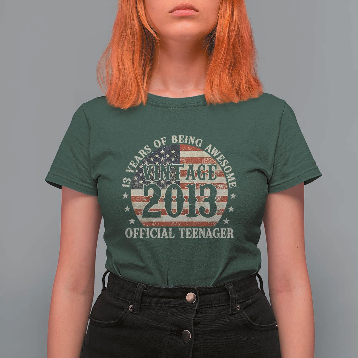 13th Birthday 2026 T Shirt For Women Vintage 2013 Official Teenager 13 Years Of Being Awesome - Wonder Print Shop