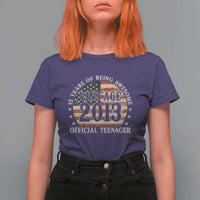 13th Birthday 2026 T Shirt For Women Vintage 2013 Official Teenager 13 Years Of Being Awesome - Wonder Print Shop