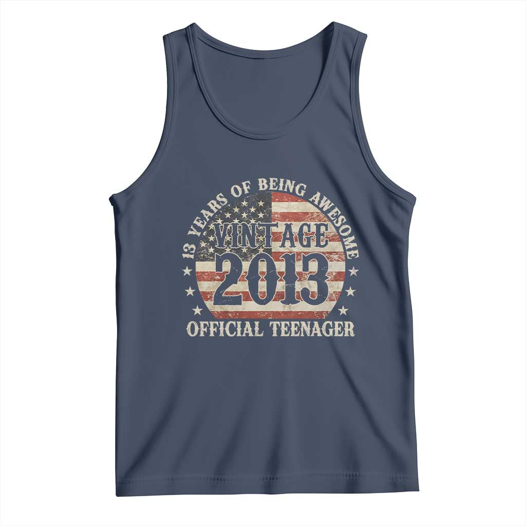 13th Birthday 2026 Tank Top Vintage 2013 Official Teenager 13 Years Of Being Awesome - Wonder Print Shop