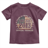 13th Birthday 2026 Toddler T Shirt Vintage 2013 Official Teenager 13 Years Of Being Awesome - Wonder Print Shop