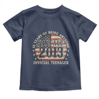 13th Birthday 2026 Toddler T Shirt Vintage 2013 Official Teenager 13 Years Of Being Awesome - Wonder Print Shop