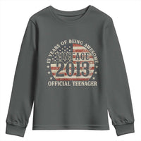 13th Birthday 2026 Youth Sweatshirt Vintage 2013 Official Teenager 13 Years Of Being Awesome - Wonder Print Shop
