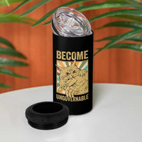 Become Ungovernable Cat 4 in 1 Can Cooler Tumbler Funny Retro Cat Bite Horror Anime - Wonder Print Shop