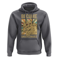 Become Ungovernable Cat Hoodie Funny Retro Cat Bite Horror Anime - Wonder Print Shop