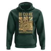 Become Ungovernable Cat Hoodie Funny Retro Cat Bite Horror Anime - Wonder Print Shop