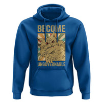 Become Ungovernable Cat Hoodie Funny Retro Cat Bite Horror Anime - Wonder Print Shop