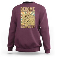 Become Ungovernable Cat Sweatshirt Funny Retro Cat Bite Horror Anime - Wonder Print Shop