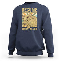 Become Ungovernable Cat Sweatshirt Funny Retro Cat Bite Horror Anime - Wonder Print Shop