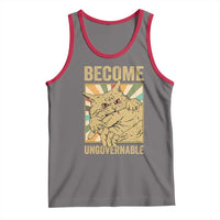 Become Ungovernable Cat Tank Top Funny Retro Cat Bite Horror Anime - Wonder Print Shop