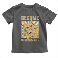 Become Ungovernable Cat Toddler T Shirt Funny Retro Cat Bite Horror Anime - Wonder Print Shop