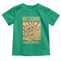 Become Ungovernable Cat Toddler T Shirt Funny Retro Cat Bite Horror Anime - Wonder Print Shop