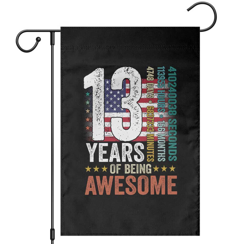 Funny 13th Birthday Garden Flag 13 Years 156 Months Of Being Awesome American Flag - Wonder Print Shop