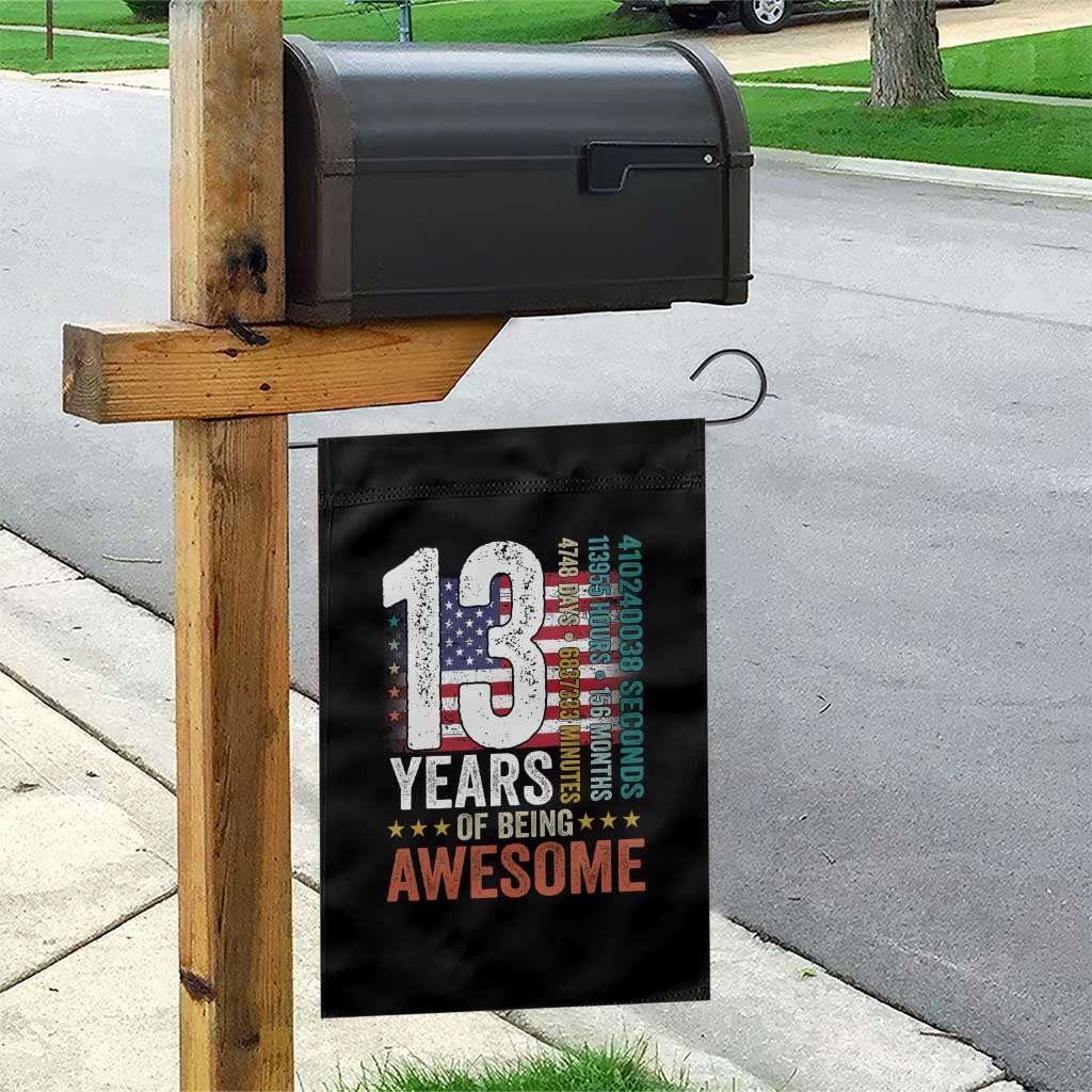 Funny 13th Birthday Garden Flag 13 Years 156 Months Of Being Awesome American Flag - Wonder Print Shop