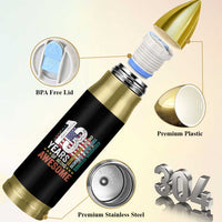 Funny 13th Birthday Bullet Tumbler 13 Years 156 Months Of Being Awesome American Flag - Wonder Print Shop
