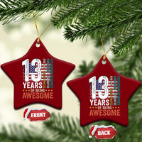 Funny 13th Birthday Ceramic Ornament 13 Years 156 Months Of Being Awesome American Flag - Wonder Print Shop