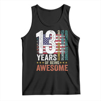 Funny 13th Birthday Tank Top 13 Years 156 Months Of Being Awesome American Flag - Wonder Print Shop