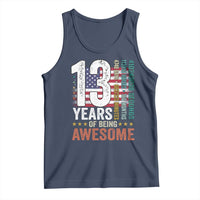 Funny 13th Birthday Tank Top 13 Years 156 Months Of Being Awesome American Flag - Wonder Print Shop