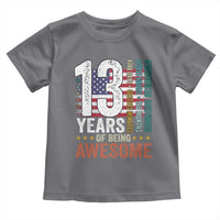 Funny 13th Birthday Toddler T Shirt 13 Years 156 Months Of Being Awesome American Flag - Wonder Print Shop