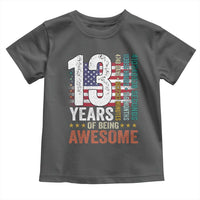 Funny 13th Birthday Toddler T Shirt 13 Years 156 Months Of Being Awesome American Flag - Wonder Print Shop