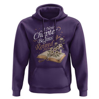 A New Chapter Begins Retired 2026 Hoodie Retired Teacher Floral Book - Wonder Print Shop