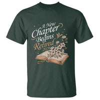 A New Chapter Begins Retired 2026 T Shirt Retired Teacher Floral Book - Wonder Print Shop