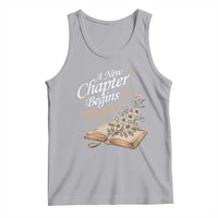 A New Chapter Begins Retired 2026 Tank Top Retired Teacher Floral Book - Wonder Print Shop