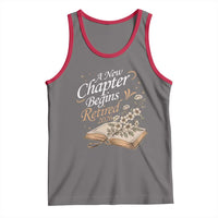 A New Chapter Begins Retired 2026 Tank Top Retired Teacher Floral Book - Wonder Print Shop