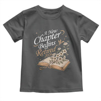 A New Chapter Begins Retired 2026 Toddler T Shirt Retired Teacher Floral Book - Wonder Print Shop