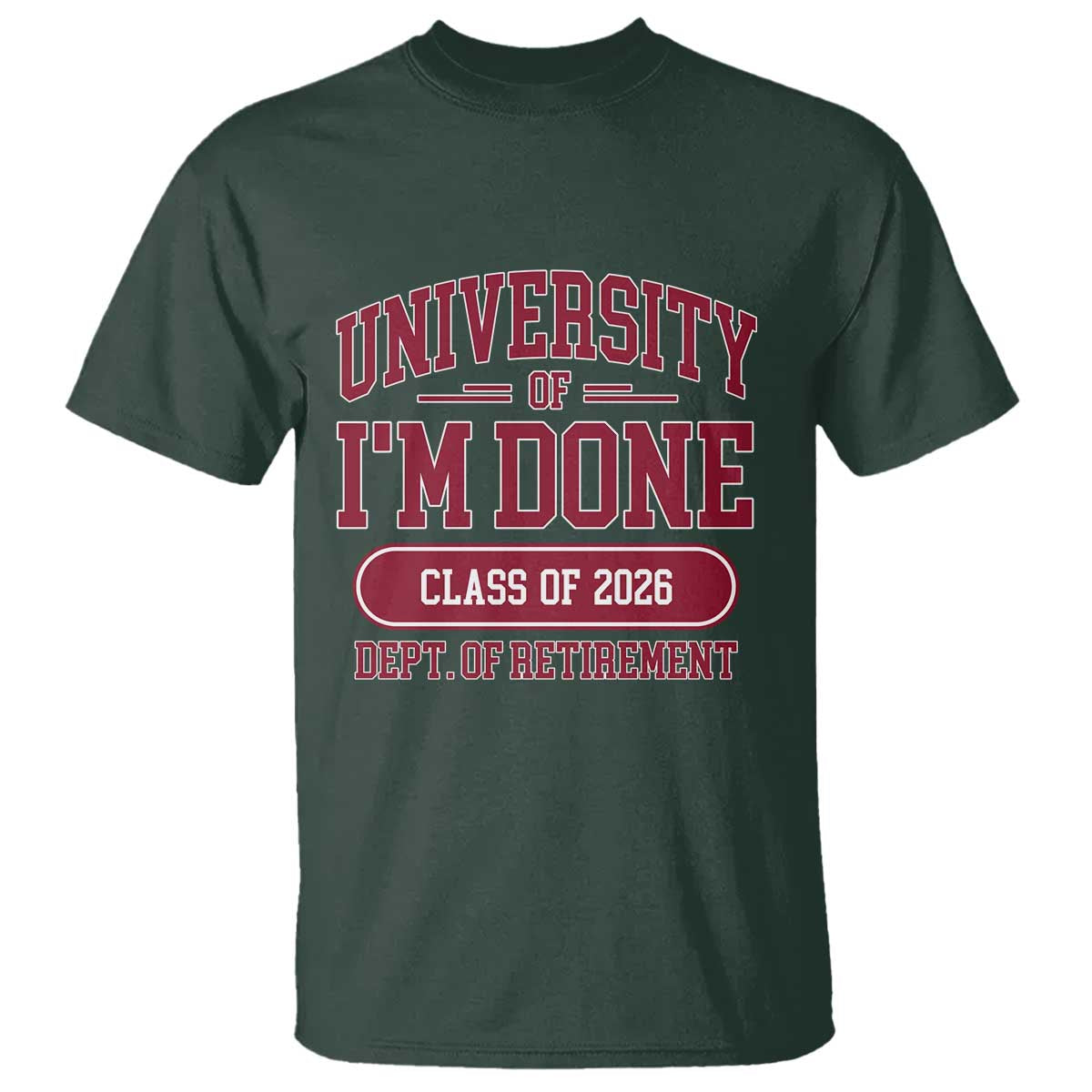 University Of I'm Done Class Of 2026 T Shirt Retired Teacher Retirement 2026 - Wonder Print Shop