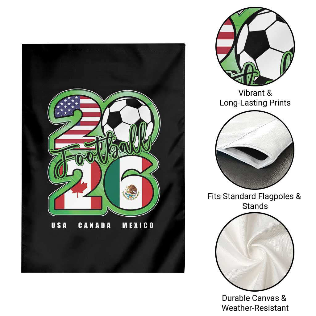 Soccer Football Lover Garden Flag USA Canada Mexico Pride 26