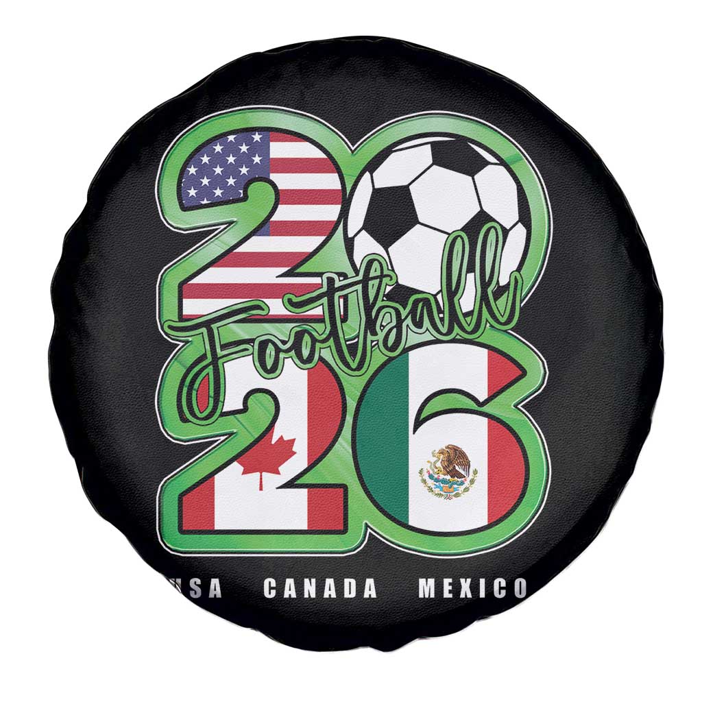 Soccer Football Lover Spare Tire Cover USA Canada Mexico Pride 26