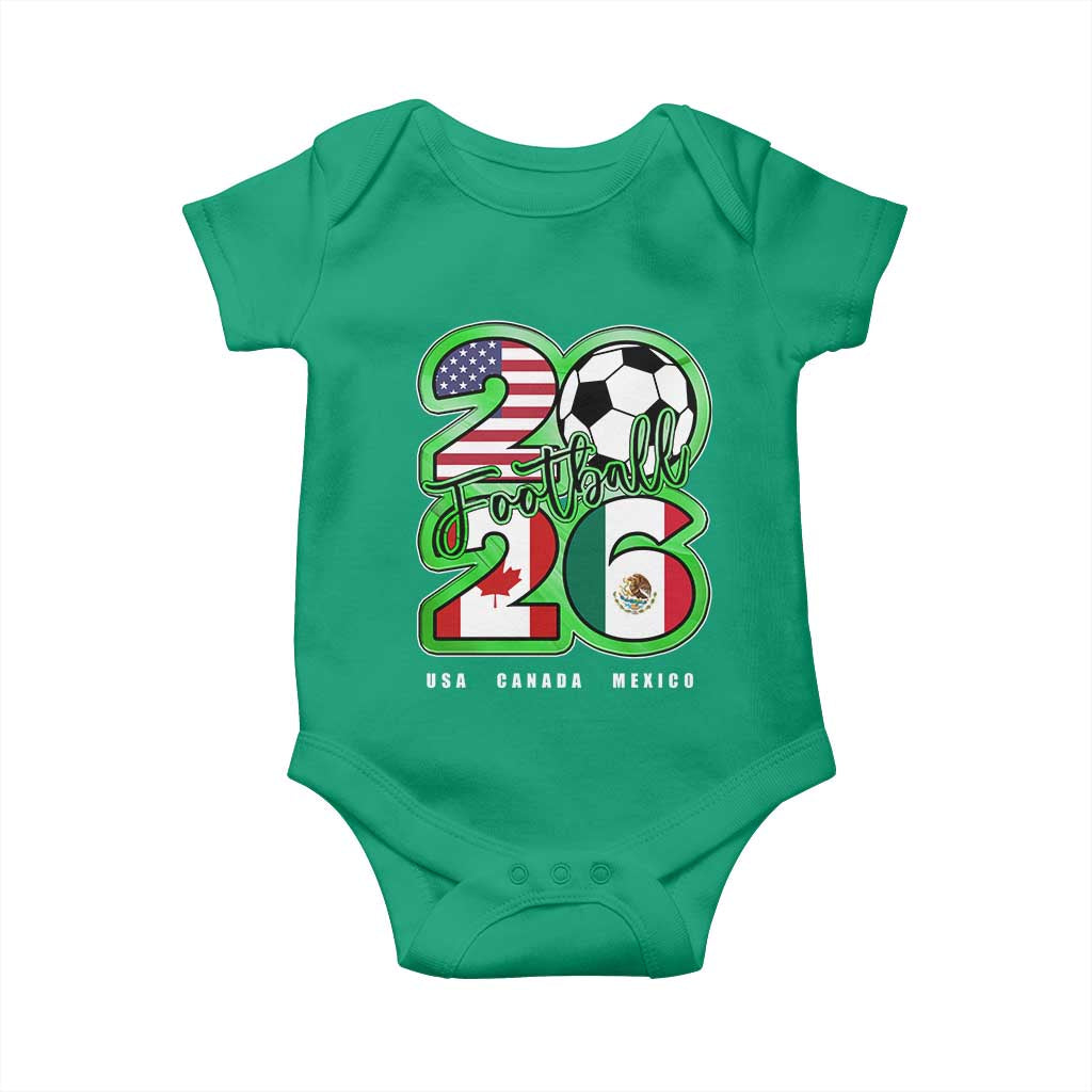 Soccer Football Lover Baby Onesie USA Canada Mexico Pride 26
