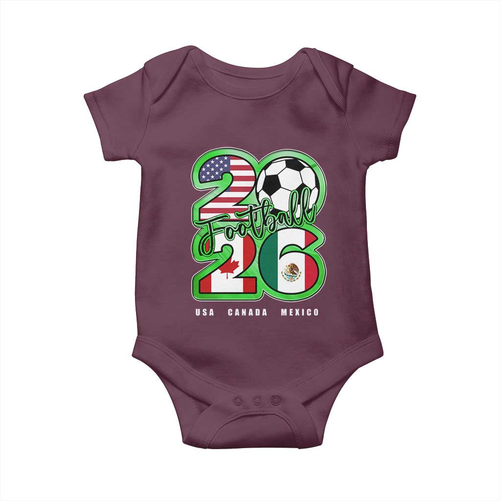 Soccer Football Lover Baby Onesie USA Canada Mexico Pride 26