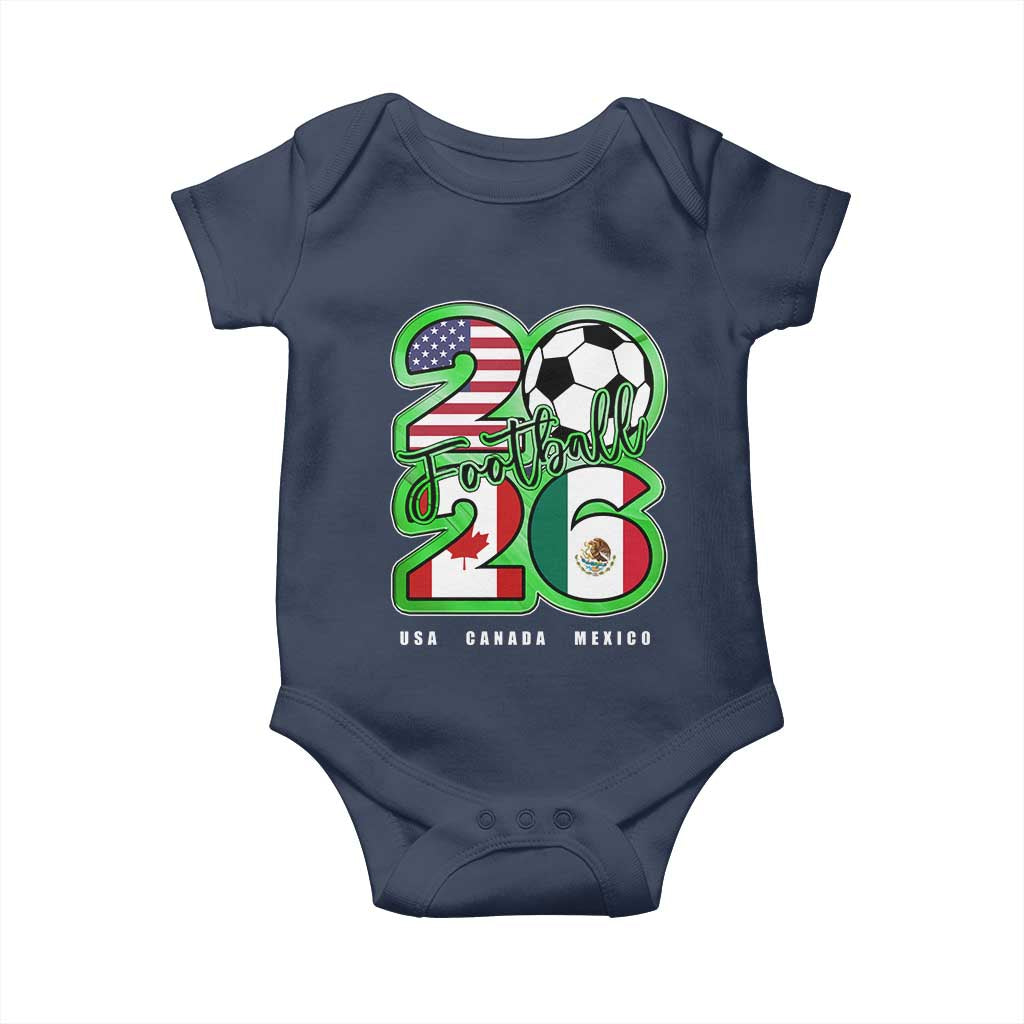 Soccer Football Lover Baby Onesie USA Canada Mexico Pride 26