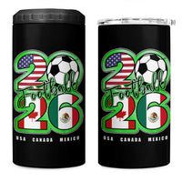 Soccer Football Lover 4 in 1 Can Cooler Tumbler USA Canada Mexico Pride 26